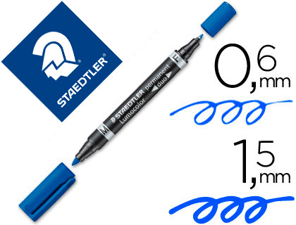 Rotulador retroproyección Staedtler Lumocolor Dúo tinta azul